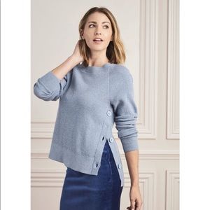 Stella & Dot Blue Side Button Sweater NWOT